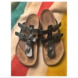 BIRKENSTOCK - Black Double Strap Gizeh Sandal